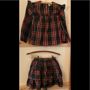 Crew Cuts Ruffle skirt and matching blouse size L